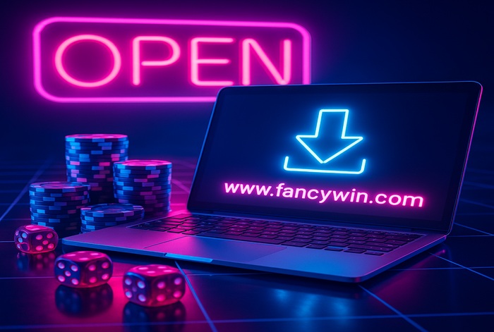 fancywin অ্যাপটি বিনামূল্যে ডাউনলোডযোগ্য হিসেবে প্রদর্শিত ব্যানার